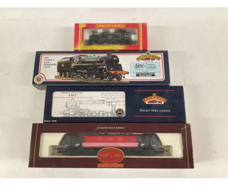 4 X Boxed 00 Gauge Locomotives. A Hornby Class 90 Virgin Trains #R.2048. A BR 0-6-0T Loco #R053. A Bachmann Standard Class 4M
