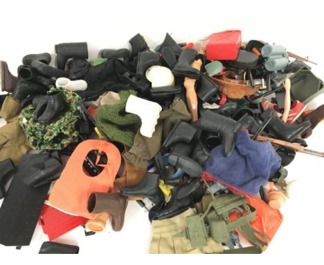 A Collection of Vintage Action men Accessories. Ideal for spare parts Etc.