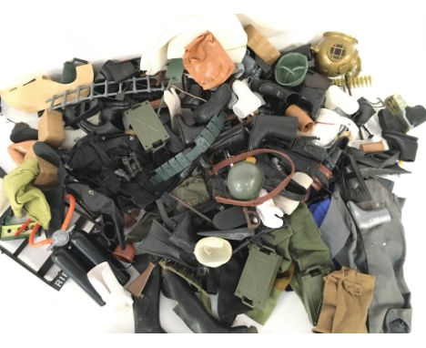 A Collection of Vintage Action man Accessories. Ideal for spare parts.