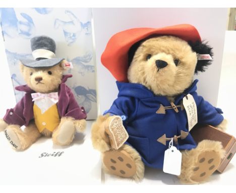 A Boxed Steiff Ronald Dahls Willy Wonka and a Paddington Bear.(2).