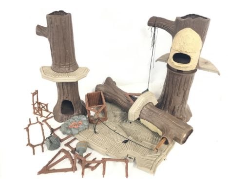 A Vintage Star Wars Ewok Village. (parts Missing)