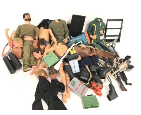 A Collection of Vintage Action men and Accessories. Ideal for spare parts Etc.