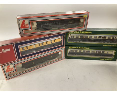 Collection of 8 railway coaches by Lima..Mainline..Replica Railways 00gauge