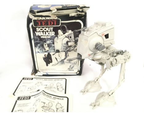 A Vintage Star Wars Scout Walker Boxed by Palitoy. Box is worn.