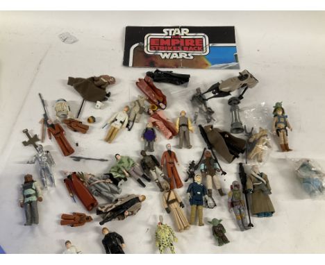 Collection of loose vintage Star Wars figures including one of last 17