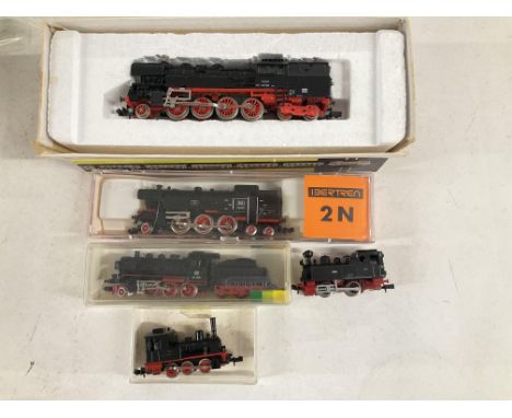 A Collection of N Gauge Locomotives Including 2 X ibertren Locos. 2 X Minitrix and a Fleischmann.