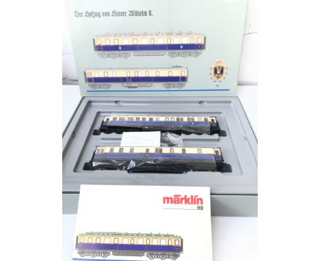A Boxed Marklin H0 Salon Car For The Emperor Imperial Court Train Baggage Car. #2681 89265.