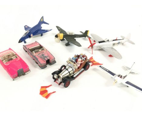 A Collection of Vintage Playworn Die Cast including Dinky and Corgi.