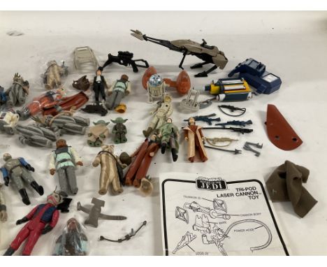 Collection of Star Wars vintage figures and vehicles