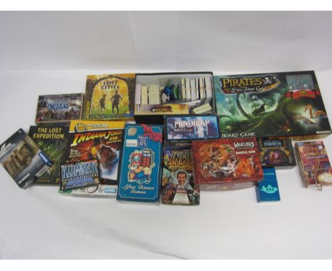 Assorted tactical, role-playing and card games including Warlord Saga Of The Storm Battle box, INWO Sub Genius, Illuminati Ba