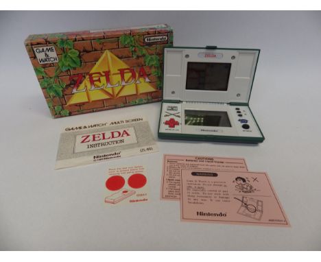 Nintendo Game &amp; Watch Multi Screen Zelda handheld electronic game (ZL-65), in original box. Number 46113328. Box has some