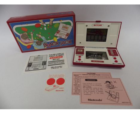 Nintendo Game &amp; Watch Multi Screen Blackjack handheld electronic game (BJ-60) in original box, Number 43451287, box in go