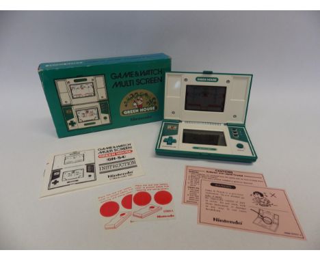 Nintendo Game &amp; Watch Multi Screen Green House handheld electronic game (GH-54) in original box, Number 46299725 Box has 