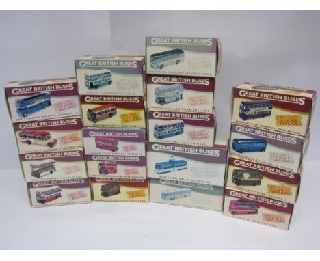 A collection of Atlas Editions Great British Buses 1:76 scale diecast models (18, boxes faded) 