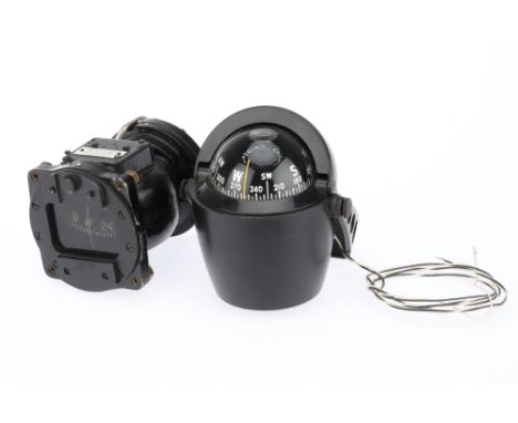 A Type B-16 A.C.U.S. Army Magnetic Direct Reading Compass, black, in G-VG condition, liquid filled, card still moves freely, 