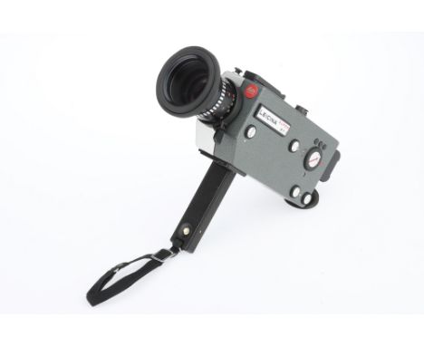 A Leicina Super RT1 Super 8 Motion Picture Camera, hammertone, body G-VG, optics G, some fungus &amp; haze present, appears t