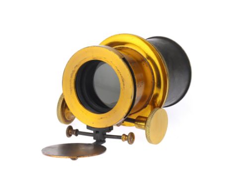 A Magic Lantern Lens, brass, body G-VG, optics G, some haze &amp; fungus present,