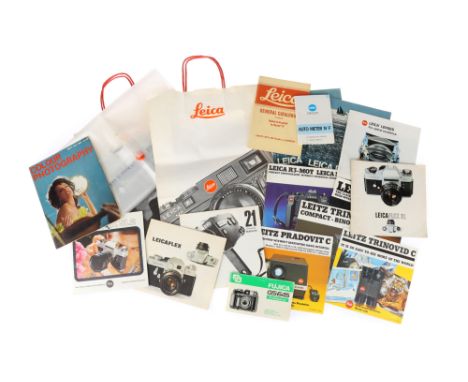 A Selection of Leica Publications, Leica's square format, concerning the Leica R3-MOT, Leica M4-P, Leitz Trinovid, Leitz Trin