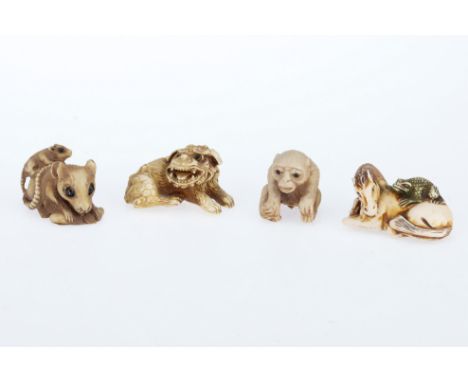 Four Chinese Resin Netsuke, tested to be resin (4)