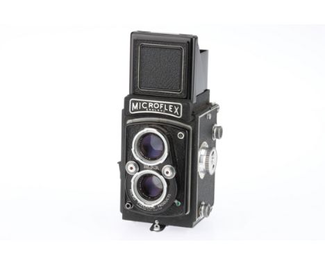 A MPP Microflex Medium Format TLR Camera 1958, serial no.15886, with a Micronar f/3.5 77.5mm lens, shutter working, body VG, 