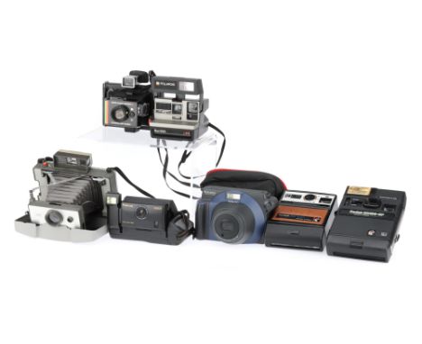 A Selection of Instant Film Cameras, to include a Fujifilm Instax Wide 100, camera powers on &amp; fires, not tested with fil