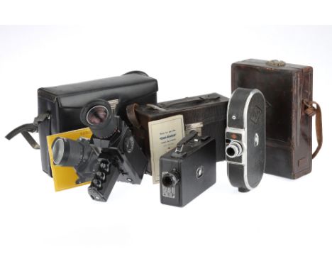 A Selection of Motion Picture Cameras, to include a Bolex 480 Macrozoom, unit powers on &amp; runs with batteries inserted, l