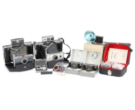 A Selection of Polaroid Instant Cameras &amp; Accessories, to include a Polaroid Automatic 100, a Polaroid Automatic 350, tog