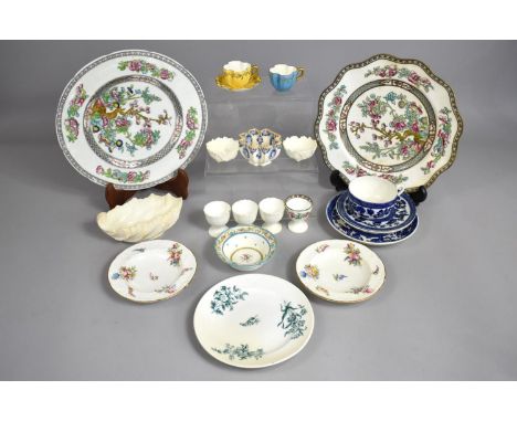 A Collection of Various 19th and 20th Century Coalport to Comprise Quatrefoil Miniature Cabinet Cup and Saucer Decorated with