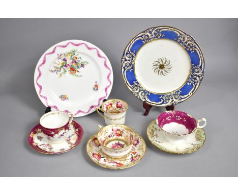 A Collection of Various 18th/19th Century English Porcelain to Comprise a Three Pieces of Coalport Felspar Porcelain Decorate