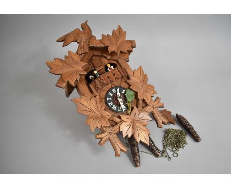A Modern Continental Three Weight Cuckoo Clock 