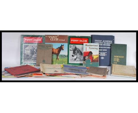 A selection of farming / agricultural and transport related ephemera to include tractor instruction books and operator manual
