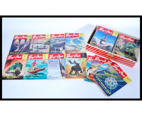 A collection of vintage mid century Boys Own magazines to include complete sets for 1961 and 1962, Aug, Nov and December for 