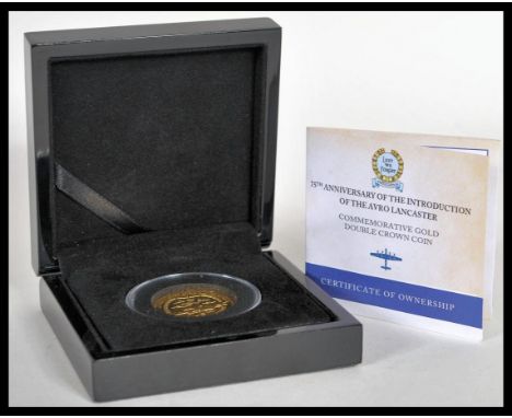 9ct gold Avro Lancaster coin - A Lest We Forget Association 75th Anniversary of the Introduction of The Avro Lancaster Commem