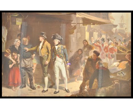 A large framed and glazed print after the original by Fred Roe 1895 depicting Lord Nelson set to large frame.&nbsp;