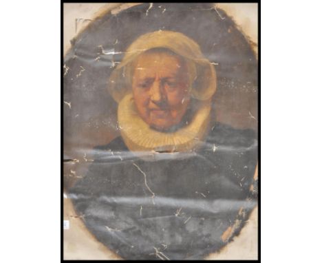 Follower of Rembrandt Van Rijn (1606 - 1669) - a 19th Century oil painting on canvas after Rembrandt's 1634 ' Portrait of an 