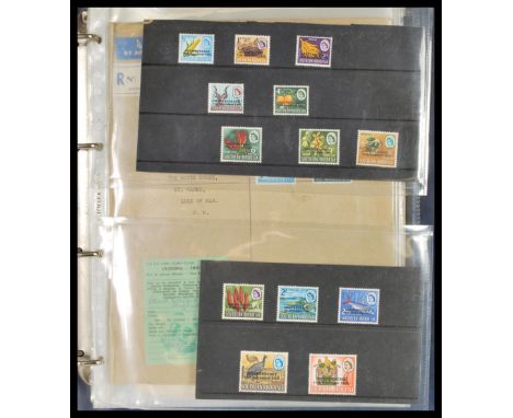 Rhodesia. Collection of stamps with postal history, postcards and First Day Covers FDC's