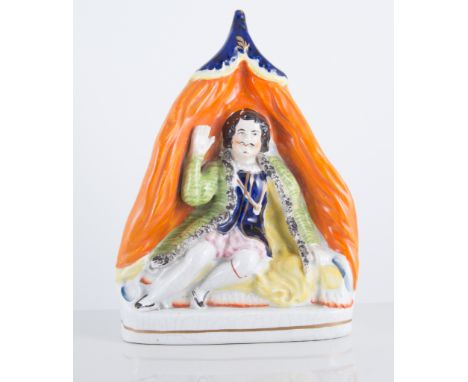 Garrick playing Richard III, Staffordshire figure, 27cm.