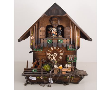 A Bavarian cuckoo clock, chalet design.