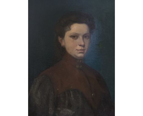 Portrait of a lady, oil on canvas, signed L. Pacaud, 60cm x 48cm.
