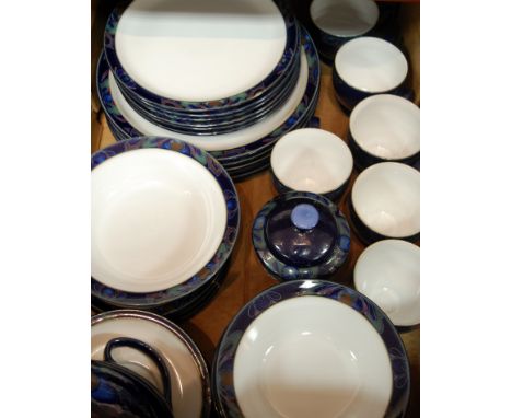 A Denby stoneware part tea and dinner service  Condition Report / Extra Information Chip to edge of one side plate.
Otherwise