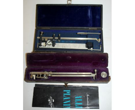 A cased Allbrit planimeter together with one other (2)