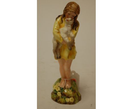 A Royal Worcester figure of Spring modelled by F Doughty numbered 3012 puce mark Condition Report / Extra Information Small f