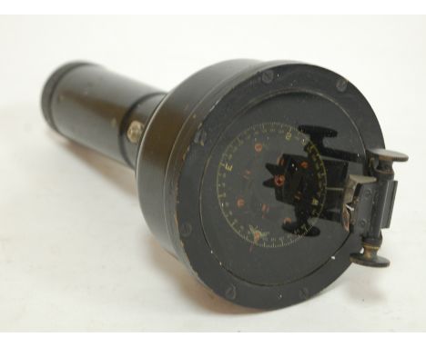 A WWI Brodie pattern steel helmet together with a boxed hand bearing compass (2) Condition Report / Extra Information Air Min