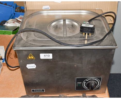 A clock makers Walker ultrasonic cleaning tankCondition report: Pat tested and in going order.