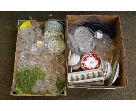 A large quantity of mainly 20th century English pottery, china and glassware, including a Wedgwood Charnwood pattern part din