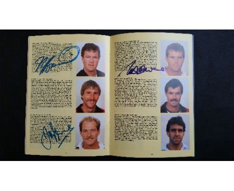CRICKET, signed 1986 joint tour guide to UK, India (4) & New Zealand (6), inc. Shastri, Gavaskar, Patil, Vengsarkar; Coney, W