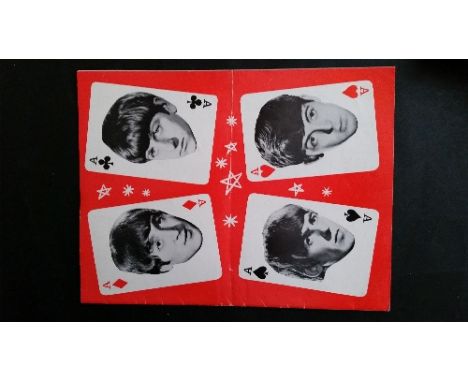 THE BEATLES, tour programme (with Mary Wells), playing card cover, centrefold, G