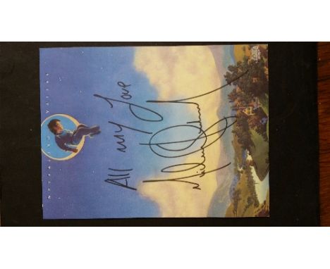 POP MUSIC, signed print by Michael Jackson, 8 x 10 art-style image of Neverland Valley, EX