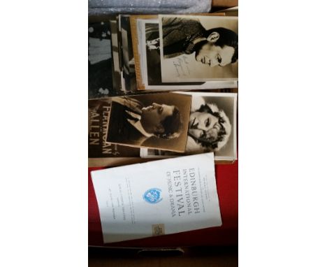 EPHEMERA, selection, mainly Theatre & Music Hall, inc. photos (signed, unsigned and with printed signatures), 1953 Edinburgh 