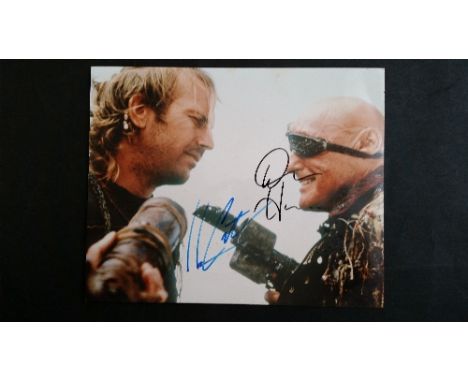 ACTORS, signed 8 x 10 colour photos, inc. Kevin Costner & Dennis Hopper in scene from Waterworld; Kurt Russell, Bruce Willis,